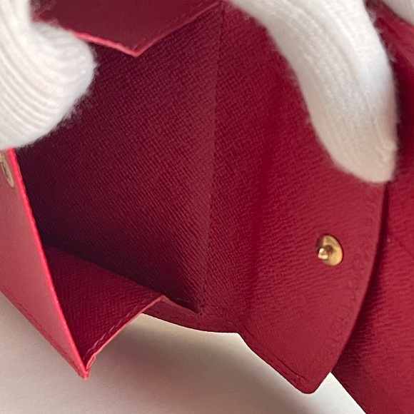 *Authentic* Louis Vuitton Epi Leather French Bifold Wallet Red Elegant Small - Picture 4 of 16